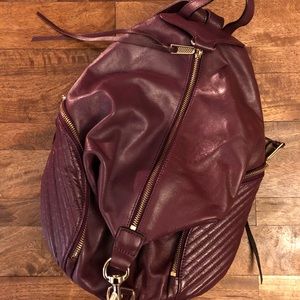 Rebecca Minkoff Julian Aubergine Learher Backpack
